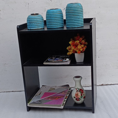 OnlineCraft wooden side table Wooden Wall Shelf(Number of Shelves - 2, Black)