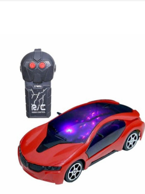 Excellence toys Wireless Remote Control Fast Modern Car With 3D Light(Red)