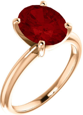 RATAN BAZAAR Copper Ruby Gold Plated Ring