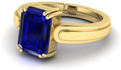 Sidhi shree Natural 14.25 Ratti Neelam Blue Sapphire Gem Stone Brass Sapphire Ring