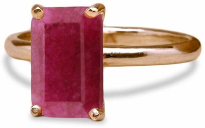 Jaipur Gemstone Jaipur Gemstone Very Pure Ruby Ring Copper Ruby Gold Plated Ring
