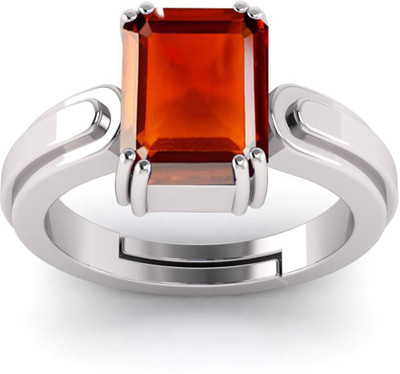 Pranjal Gems Original 14.25 Ratti 13.60 Ct Garent Gomed Gem Stone Ring With Leb Certificate Brass Garnet Ring