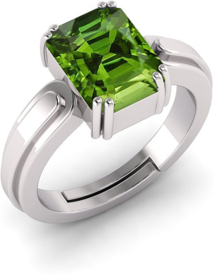 Pranjal Gems Original 12.25 Ratti 11.60 Ct Peridot Gem Stone Ring With Leb Certificate Brass Peridot Ring