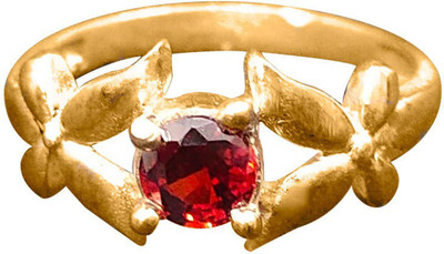 jr fashion Panchaloha (Impon) Red Stone Bronze Ring