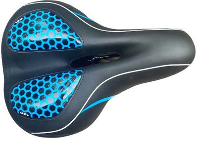 Frackson Silicon Memory Foam Bicycle Universal Fit Saddle Seat Replacement for Exercise Saddle(Black, Blue)