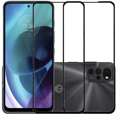 AARERED Edge To Edge Tempered Glass for Motorola G22(Pack of 2)