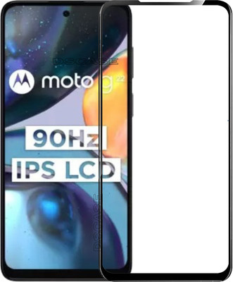 DSCASE Edge To Edge Tempered Glass for Motorola G22, Motorola Moto G22(Pack of 1)