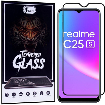 iKare Edge To Edge Tempered Glass for Realme C25s(Pack of 1)