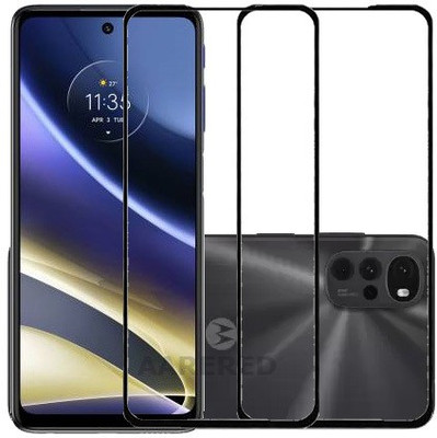 AARERED Edge To Edge Tempered Glass for Motorola G22(Pack of 2)