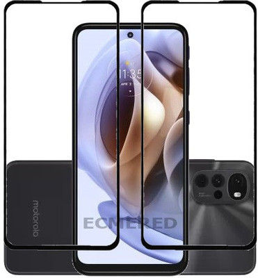 ECMERED Edge To Edge Tempered Glass for Moto G62, Moto G62 5G, Motorola G62, Motorola G62 5G(Pack of 2)