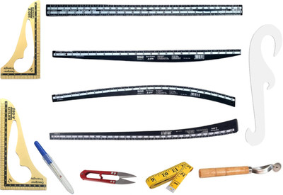 Artonezt 4 Khyati Fashion Designing Scales +Single and Triangle Curve +Tailoring Material Sewing Kit