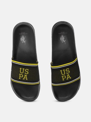 U.S. POLO ASSN. Men Slides(Black , 6)