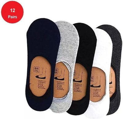 FATON Men Solid Low Cut(Pack of 12)