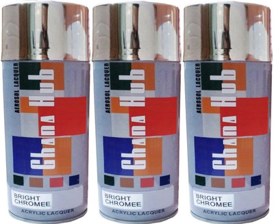 GHANA HUB PREMIUM CUBE 3PCS Steel Spray Paint 1350 ml(Pack of 3)
