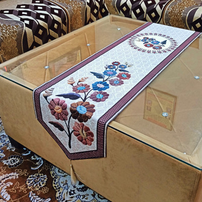 Saksham Enterprises Multicolor 183 cm Table Runner(Cotton)