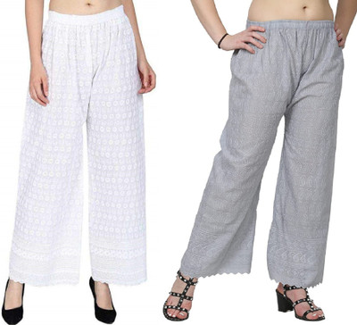 fheo Regular Fit Women White Trousers