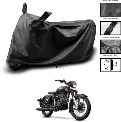 CODOKI Waterproof Two Wheeler Cover for Royal Enfield(Classic 500, Black)