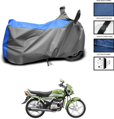 CODOKI Waterproof Two Wheeler Cover for Hero(HF Deluxe Eco, Grey, Blue)