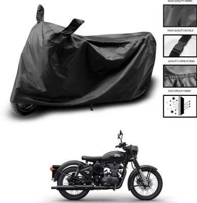 CODOKI Waterproof Two Wheeler Cover for Royal Enfield(Bullet 350 Twinspark, Black)
