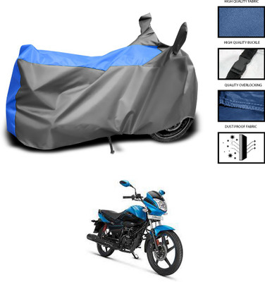 PAGORA Waterproof Two Wheeler Cover for Hero(MotoCorp Splendor iSmart, Grey, Blue)