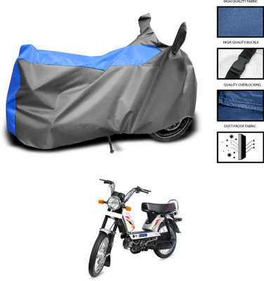 PAGORA Waterproof Two Wheeler Cover for TVS(Heavy Duty Super XL, Grey, Blue)
