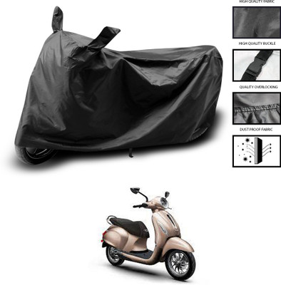 CODOKI Waterproof Two Wheeler Cover for Bajaj(Chetak, Black)