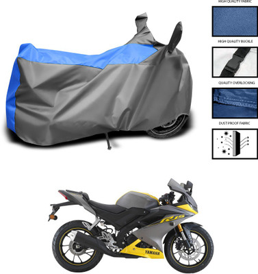 CODOKI Waterproof Two Wheeler Cover for Yamaha(YZF R15 V3.0, Grey, Blue)