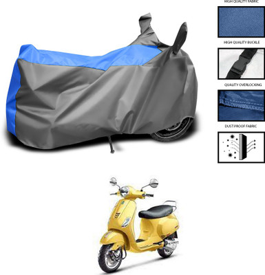 CODOKI Waterproof Two Wheeler Cover for Piaggio(VXL 125 BS6, Grey, Blue)
