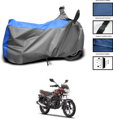 PAGORA Waterproof Two Wheeler Cover for Bajaj(Discover 110, Grey, Blue)