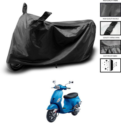 PAGORA Waterproof Two Wheeler Cover for Piaggio(Vespa VXL, Black)