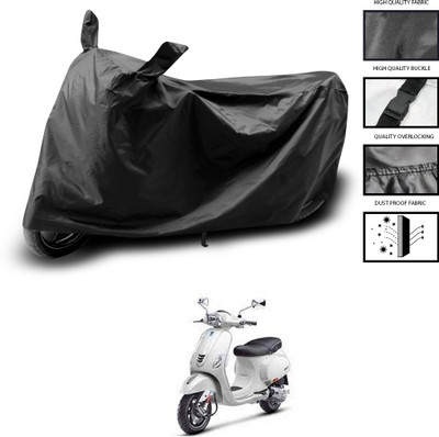 PAGORA Waterproof Two Wheeler Cover for Piaggio(Vespa SXL 150, Black)