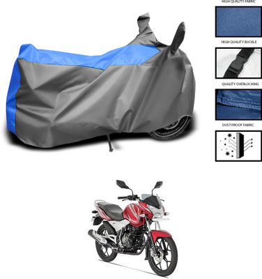 CODOKI Waterproof Two Wheeler Cover for Bajaj(Discover 125 DTS-i, Grey, Blue)