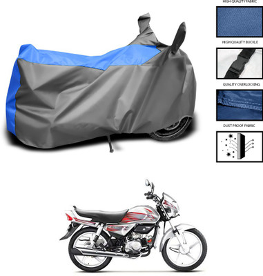 CODOKI Waterproof Two Wheeler Cover for Hero(MotoCorp HF Deluxe, Grey, Blue)