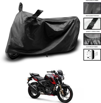 PAGORA Waterproof Two Wheeler Cover for TVS(Apache RTR 200 4V, Black)