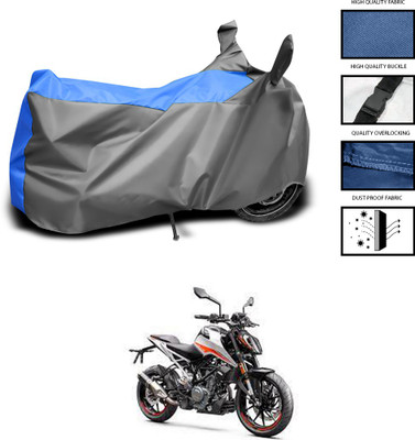 PAGORA Waterproof Two Wheeler Cover for KTM(Duke 390 ABS, Grey, Blue)