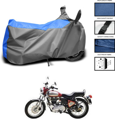 CODOKI Waterproof Two Wheeler Cover for Royal Enfield(Electra 5S, Grey, Blue)