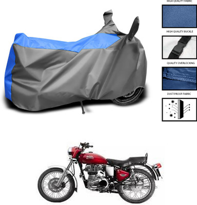 CODOKI Waterproof Two Wheeler Cover for Royal Enfield(Electra 4S, Grey, Blue)