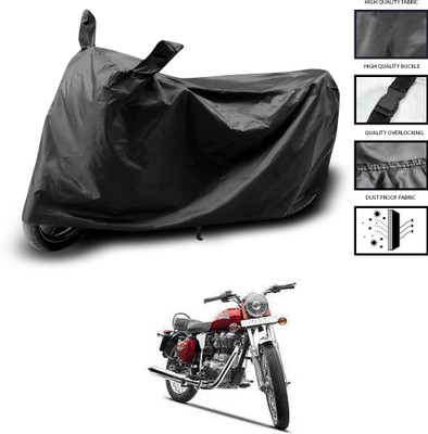 CODOKI Waterproof Two Wheeler Cover for Royal Enfield(Bullet Electra Twinspark, Black)