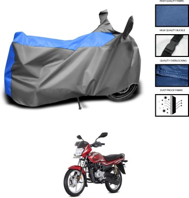 PAGORA Waterproof Two Wheeler Cover for Bajaj(Platina 110 H-Gear, Grey, Blue)