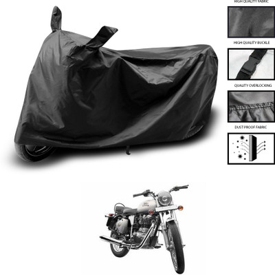CODOKI Waterproof Two Wheeler Cover for Royal Enfield(Bullet 350, Black)