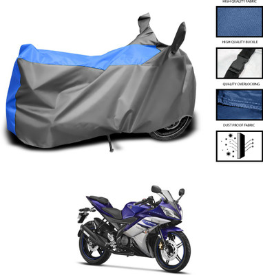 PAGORA Waterproof Two Wheeler Cover for Yamaha(YZF R15 Ver 2.0, Grey, Blue)
