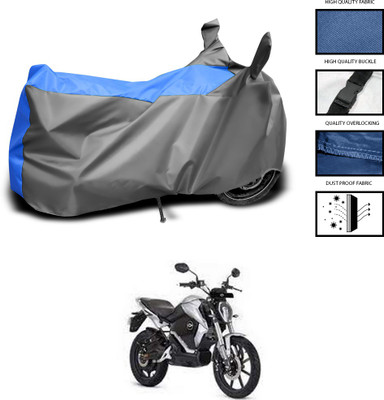 PAGORA Waterproof Two Wheeler Cover for Revolt(RV 300, Grey, Blue)
