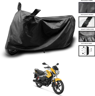 PAGORA Waterproof Two Wheeler Cover for Hero(Passion Plus, Black)