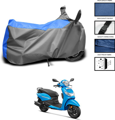 PAGORA Waterproof Two Wheeler Cover for Hero(Pleasure+ 110, Grey, Blue)