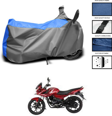 CODOKI Waterproof Two Wheeler Cover for Bajaj(Discover 150 f, Grey, Blue)