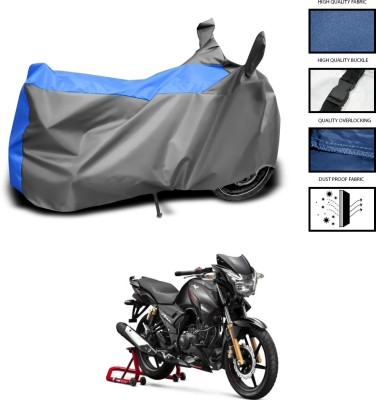 GOSHIV-car and bike accessories Waterproof Two Wheeler Cover for TVS(Apache RTR 160, Grey, Blue)