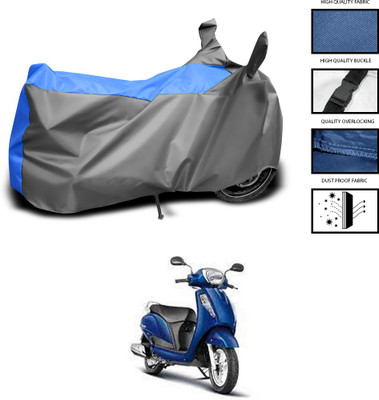 PAGORA Waterproof Two Wheeler Cover for Suzuki(New Access 125, Grey, Blue)