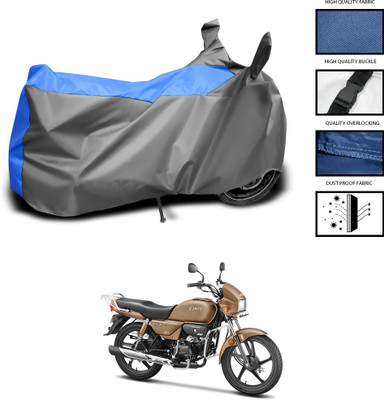 CODOKI Waterproof Two Wheeler Cover for Hero(Splendor Plus, Grey, Blue)