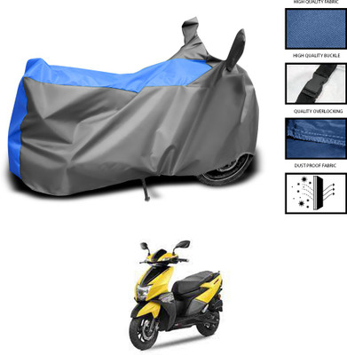 CODOKI Waterproof Two Wheeler Cover for TVS(Scooty, Grey, Blue)