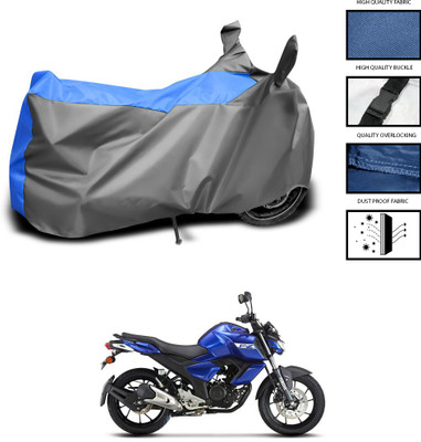 PAGORA Waterproof Two Wheeler Cover for Yamaha(FZ S V3.0 FI, Grey, Blue)